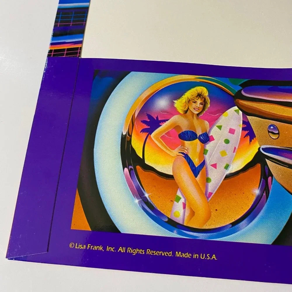 Vintage Lisa Frank 1989 Classic Car Trends Folder *Unpunched